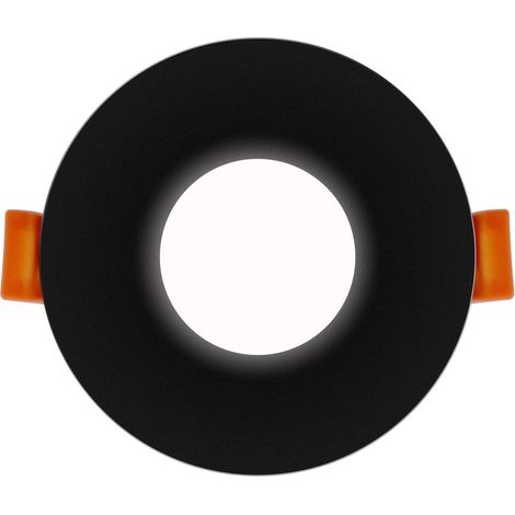 IluminaShop - Aro Fijo Deep Redondo Negro para GU10/MR16