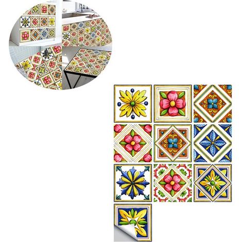 Adhesivos para azulejos - 10 x 10 cm - Amarillo (1/5)
