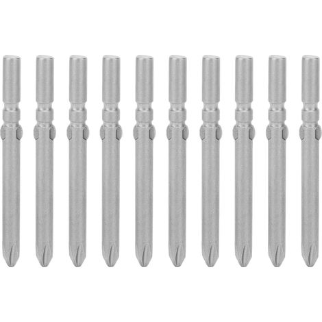 Jeu de 10 embouts de tournevis cruciformes magnétiques en acier allié S2, 5mm