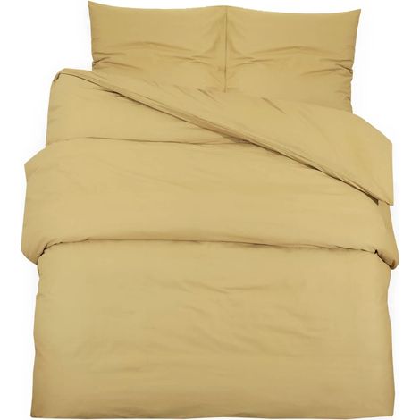 Maison Exclusive - Set Copripiumino Tortora 200x220 cm in Microfibra Leggera