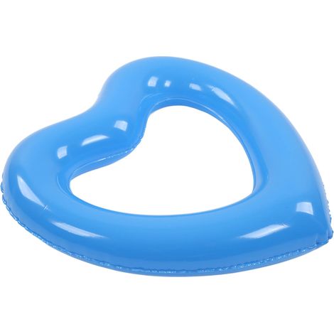 Bouée Cœur Flottante 45cm PVC pour Piscine Plage Anniversaire Bleu (1/5)