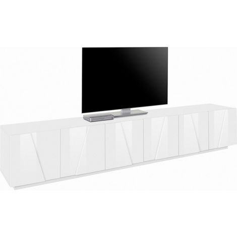 Mobile TV 6 Ante 243,6x44,2x46 cm Ping Bianco Lucido (1/4)