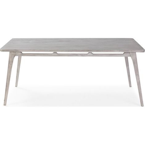 Table de salle à manger bois de cèdre gris voilé élégance intemporelle - gris voilé bois de cèdre (1/3)