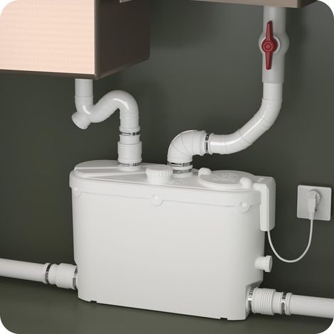 Pompe sanitaire plate 500 W, 8 m verticale/100 m horizontale (pompe à eaux (1/5)
