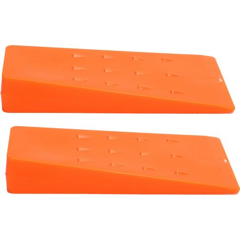 Lot de 2 coins d'abattage en plastique pour la coupe d'arbres, accessoires et outils de bûcheronnage pour tronçonneuses (1/5)
