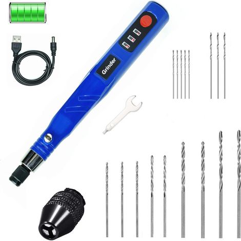 Outil rotatif sans fil à main électrique avec 3 vitesse réglable 2000mAh Gravure rechargeable Gravure de gravure sans fil (1/5)