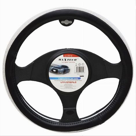 MaxTech - Coprivolante Universale Per Sterzo Auto Fodera Protezione Accessorio 38 Cm Cv-12 - (1/3)