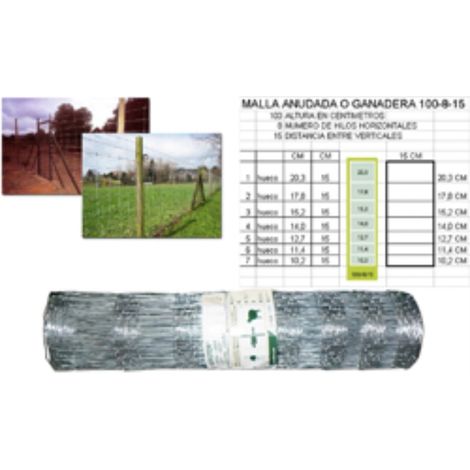 Filet de bétail Agrotor Riviere Moreda 100/8/15 RO 50MT x 1.00MT