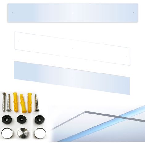 Protège-chaise en méthacrylate 100x14x0,3 cm - Kit de 5 pcs - Transparent - Protection élégante et robuste pour bureaux et salles d’attente (1/4)
