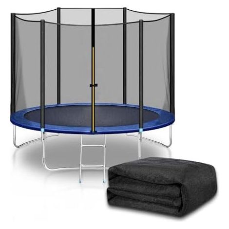 Ersatznetz für runde Sicherheitstrampoline mit Reißverschlusseingang, Durchmesser 150, 183, 244, 306, 366, 396, 427 und 488 cm, geeignet für Trampoline mit 6, 8 oder 12 Stangen (183 cm). (1/5)