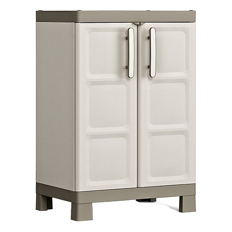 KETER Armario INTERIOR bajo EXCELLENCE resina cocina garage trastero estantería almacenaje resistente cerradura certificación TÜV 65x45x97 WxDxH cm (1/7)