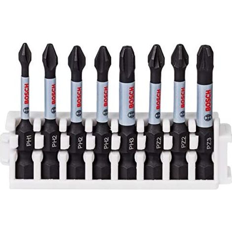 Bosch – Set de 8 embouts pour visseuse Impact Control – Empreinte torx – Longueur 50mm – Pour matériaux durs – Coffret de rangement inclus (1/6)