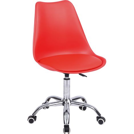 Sedia da ufficio regolabile in altezza ANNE rossa (1/3)