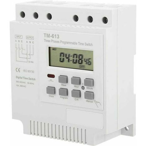 Minuterie Programable - Minuteur 380V TM-613 Commutateur de minuterie pour moteur triphasé