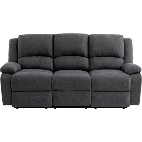 Canapé de Relaxation Électrique "Ota" 193cm Gris Foncé (1/5)