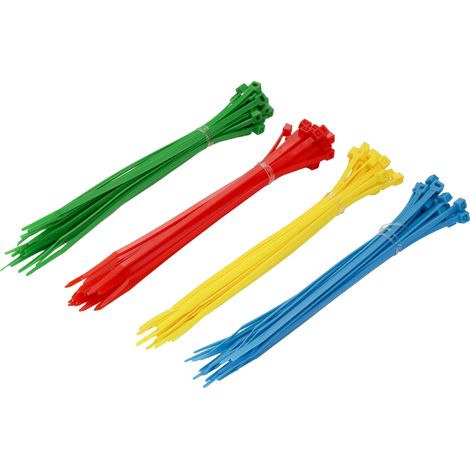 Colliers de serrage de couleurs assorties (paquet de 100) 150 x 2,5 mm Vorstahl (1/5)