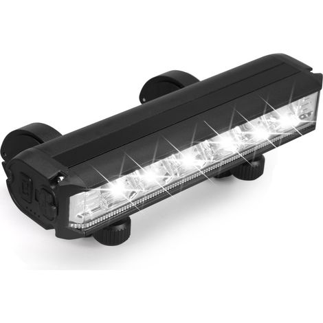 Lampe de vélo LED rechargeable USB 1800 lumens avec batterie externe, éclairage avant étanche pour VTT et vélo de route (1/5)