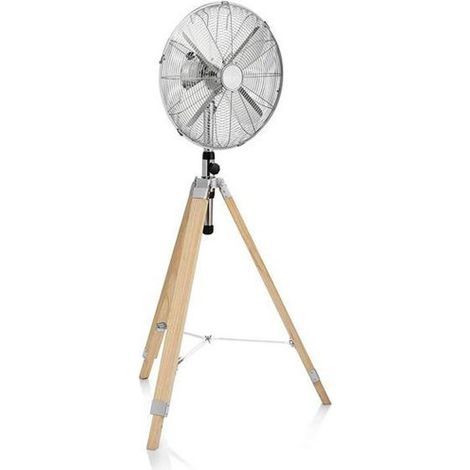 Tristar – Ventilateur sur pied 3 vitesses – Hélice 4 pales – Hauteur réglable 90-130 cm – Tête inclinable et oscillante 85º – Socle en bois antidérapant (1/5)