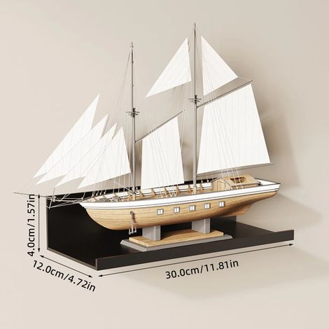 Étagères flottantes en alliage d'aluminium (noir, 30 cm) pour salon, chambre, salle de bain, livres ou plantes. (1/5)