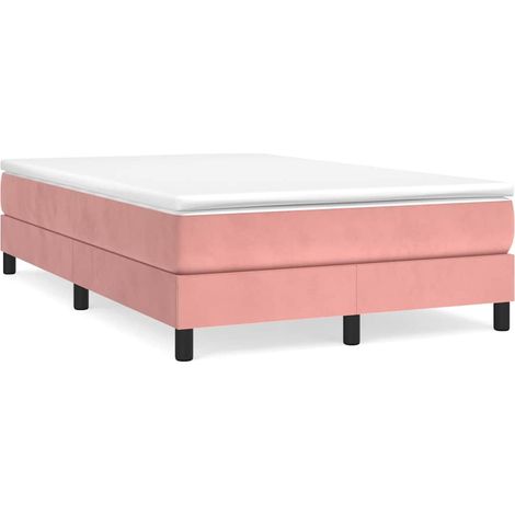 Maison Exclusive - Boxspringbettgestell Rosa 120x200 cm Samt (1/5)