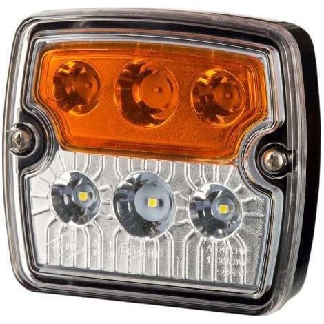 LED-Tagfahrlicht, Positions- und Blinklicht, quadratisch, 12/24 V, LA80032 (1/2)