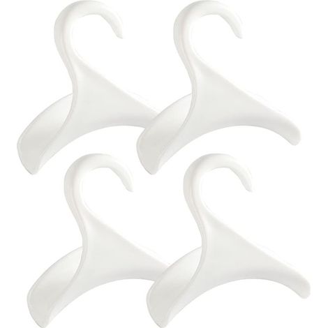 4er-Set Handtaschenhaken, weiß, Taschenaufhänger, Aufbewahrungsorganizer – für Kleiderschrank, Kleiderstange (1/5)