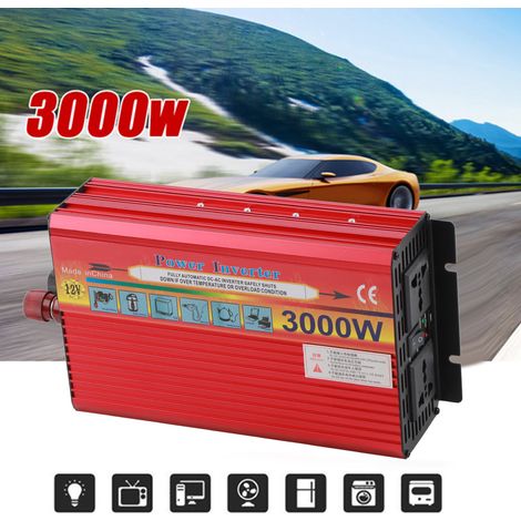 Onduleur solaire double usage 3000 W pour la maison et la voiture, alimentation haute puissance 12 V à 220 V (ligne dédiée pour véhicules lourds) (1/4)