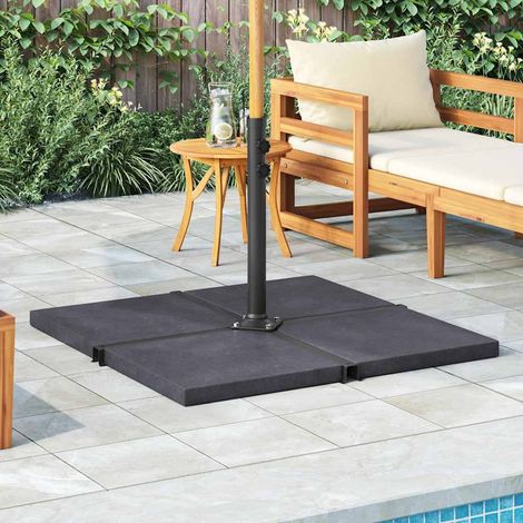 Teenpull – Sonnenschirm-Gewichtsplatte Schwarz Granit Quadratisch 25 kg (1/5)