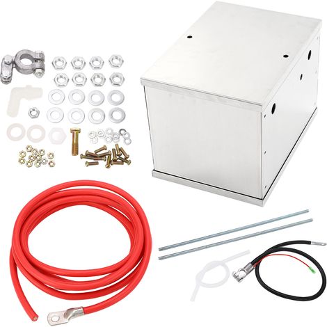 Kit universel de déplacement de boîtier de batterie en acier inoxydable, robuste et haute résistance, pour tous les véhicules (1/5)