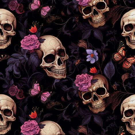 Tela Oxford decorativa para exteriores - Motivo de calavera I DX4811 (1/5)