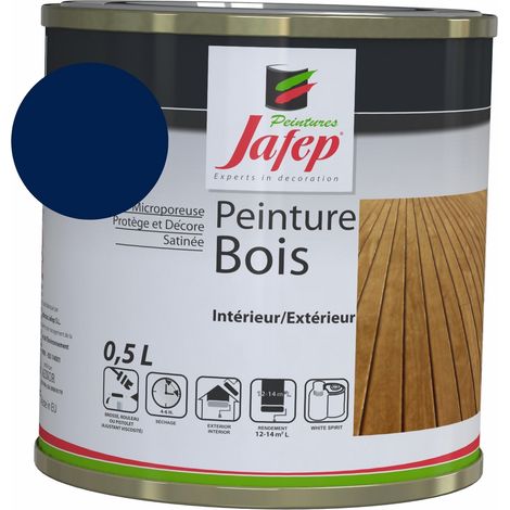 Peinture bois bleu marine Jafep 0,5 L