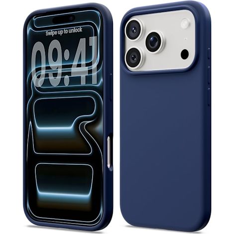 Coque en silicone liquide compatible avec l'iPhone 16 Pro, coque souple antichoc, protection intégrale, blanc (1/5)