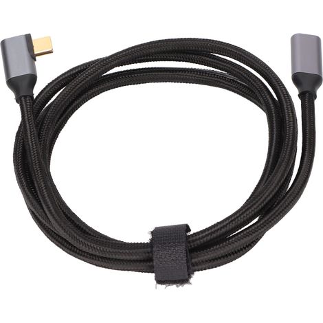 Câble rallonge USB-C 4K 10Gbps dissipation thermique efficace angle droit 150cm pour tablette et téléphone (1/5)