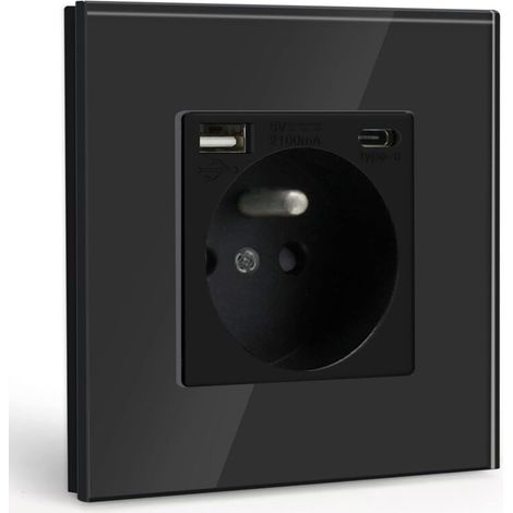 Französisches 16A Steckdosenpanel mit USB+Typ C86 (1/4)