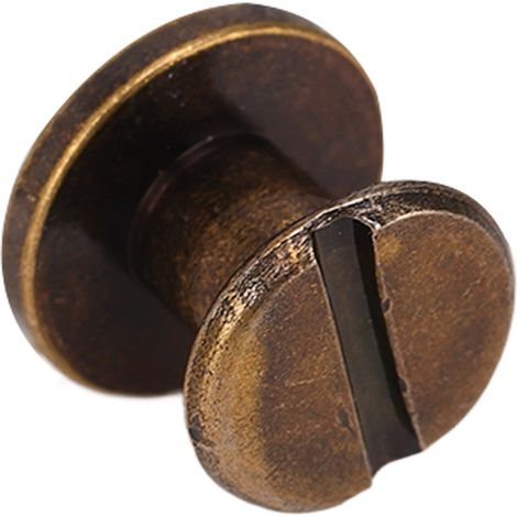200 ensembles à vendre : rivets en cuir 96,5 mm à faire soi-même, vis, vis d'accouplement, surface incurvée en laiton, clous de rive, couleur bronze antique. (1/5)