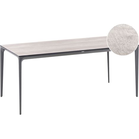 Garden Dining Table SOVARETO 180 cm 90 cm Wood-like Light Grey (1/5)