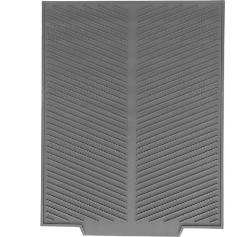 Tapis de séchage pour vaisselle en silicone, grande taille, isolant thermique pour plan de travail, usage multiple en cuisine.