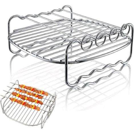 Filiyano – Support à brochettes pour friteuse à air chaud 17 x 12 x 7 cm, accessoires pour friteuse à air chaud (1/3)