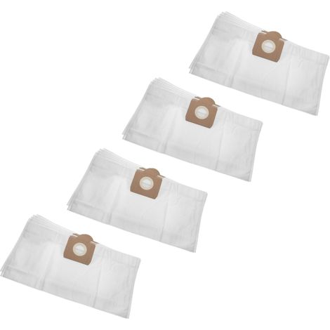 vhbw 20x sacs compatible avec Kärcher A 2001, K 2001, K 3011, NT 2001, NT 211, NT 3011 aspirateur - microfibres non tissées, 27,9cm x 55.35cm, blanc