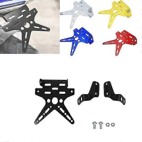 Support de plaque d'immatriculation pour moto Yamaha YZF R15 XT660 XRZ Tmax 500 530 250 (Rouge) (1/5)