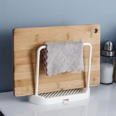 2 pièces, couleurs comme indiqué, matériau : plastique, égouttoir à torchons double couche pour la cuisine. (1/5)