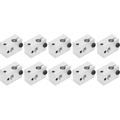 10 blocs chauffants en aluminium avec capteur PT100 pour accessoires de buse chauffante d'imprimante 3D V6 (1/5)