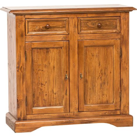 Madia legno massello 110x45x103 cm Credenza vintage Spaziosa madia soggiorno Credenza soggiorno e cucina Credenza legno massello (1/5)