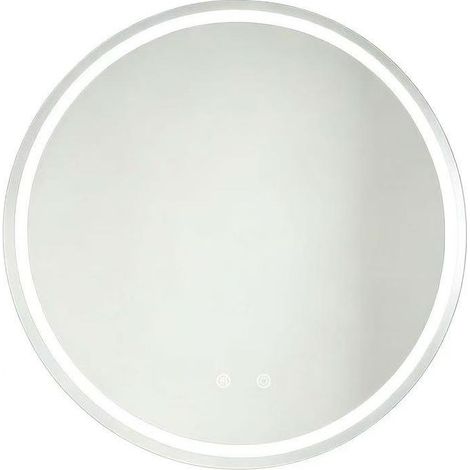 Miroir de salle de bain rond 80×80 cm avec éclairage, anti-buée, 3 températures de couleur réglables et lumière dimmable (1/5)