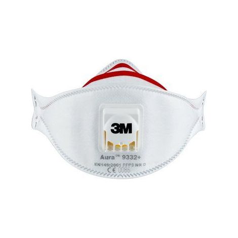 Caja 2 mascarillas respiradoras aura 9332-2 ffp3 con válvula 3m 7100329376
