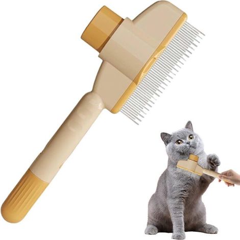 Peigne Pour Chiens Et Chats - Peigne Démêlant À Dents Longues - Pour Poils Longs Et Courts - Ergonomique Orange - 1 Pièce (1/5)