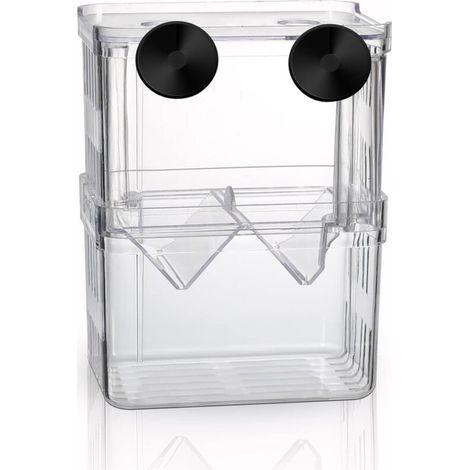 Boîte d'élevage pour Aquarium, Boîte d'isolation pour Aquarium avec Compartiment Isolant, Accessoires pour Petits Poissons, crevettes, Poissons-Clowns, guppys