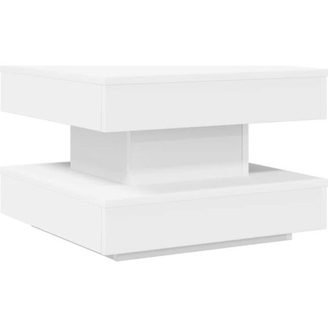 Maison Exclusive - Table basse rotative à 360 degrés blanc 50x50x34,5 cm