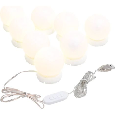 Maison Exclusive - Applique Specchio 8 Lampadine LED Bianco Caldo e Bianco Freddo