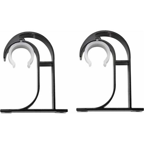 2 Pcs Support De Tringle À Rideau, Support Mural Pour Tringle À Rideau Supports De Fixation Au Plafond Support Tringle Penderie En Alliage De Zinc Pour Barre À Rideaux Chambre Salon (1/5)